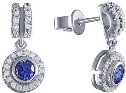 

Серьги женские из серебра Джей Ви SE32148BN1, фианит, SE32148BN1