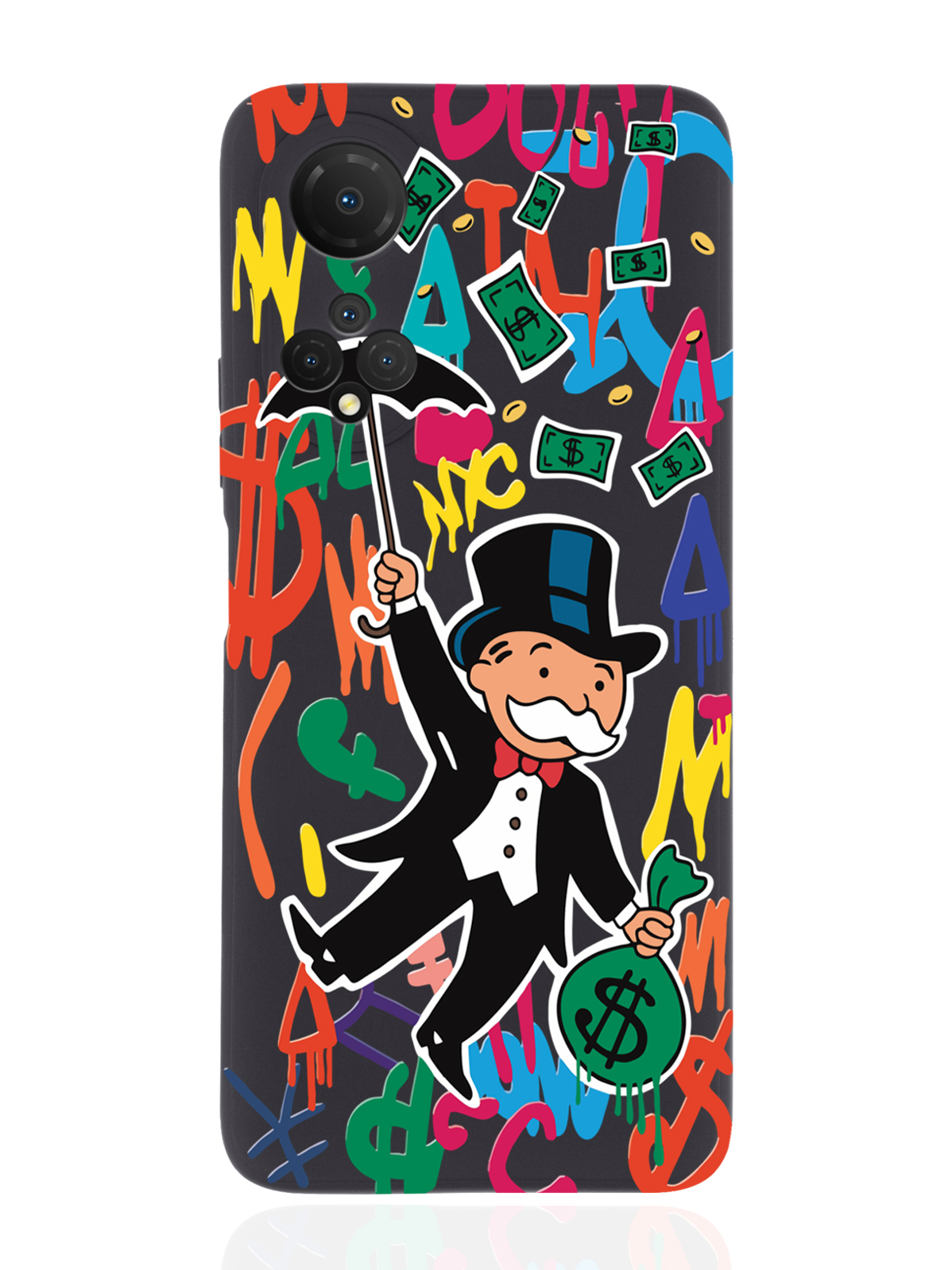 фото Чехол musthavecase для honor x7 rich uncle pennybags/богатенький дядюшка толстосум черный