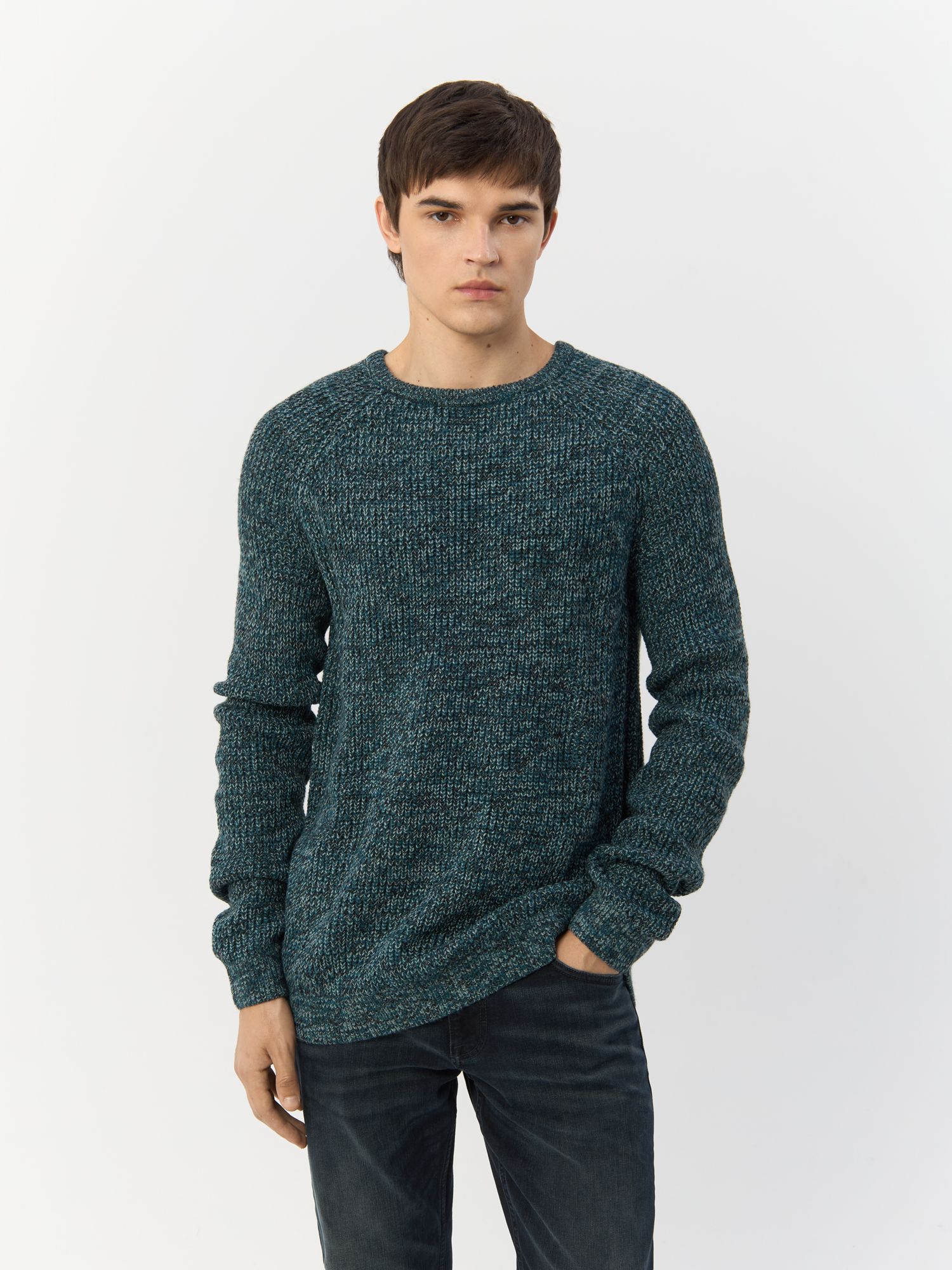 

Джемпер мужской QS by s.Oliver 2134608/67W0 зеленый XL, 2134608