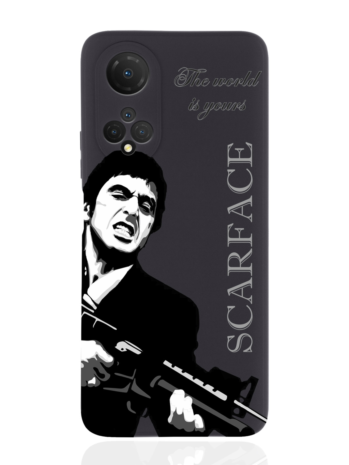

Чехол MustHaveCase для Honor X7 Scarface Tony Montana/Лицо со шрамом черный, Серый;черный