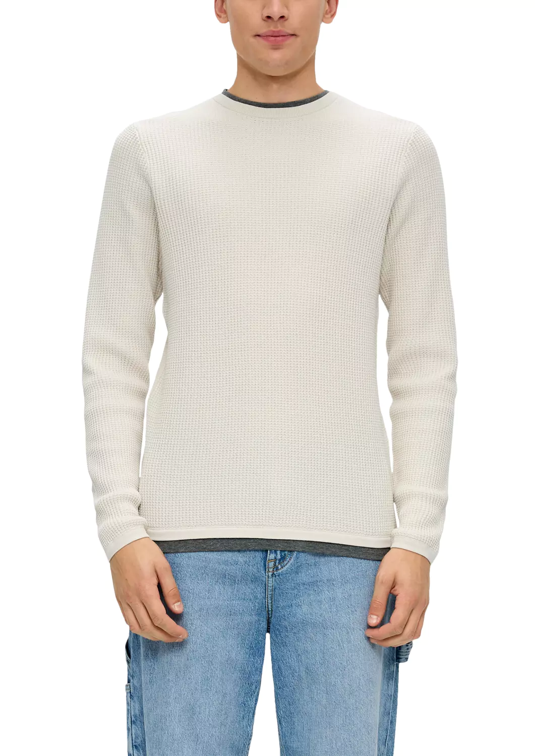 Пуловер мужской QS by s.Oliver 2138583/0330 белый S