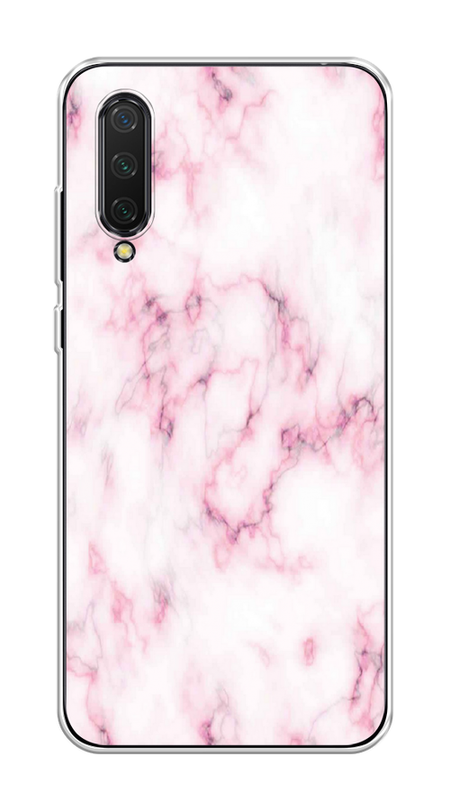

Чехол на Xiaomi Mi CC9/Mi A3 Lite/Mi 9 Lite "Мрамор с розовым", Белый;розовый, 36750-1