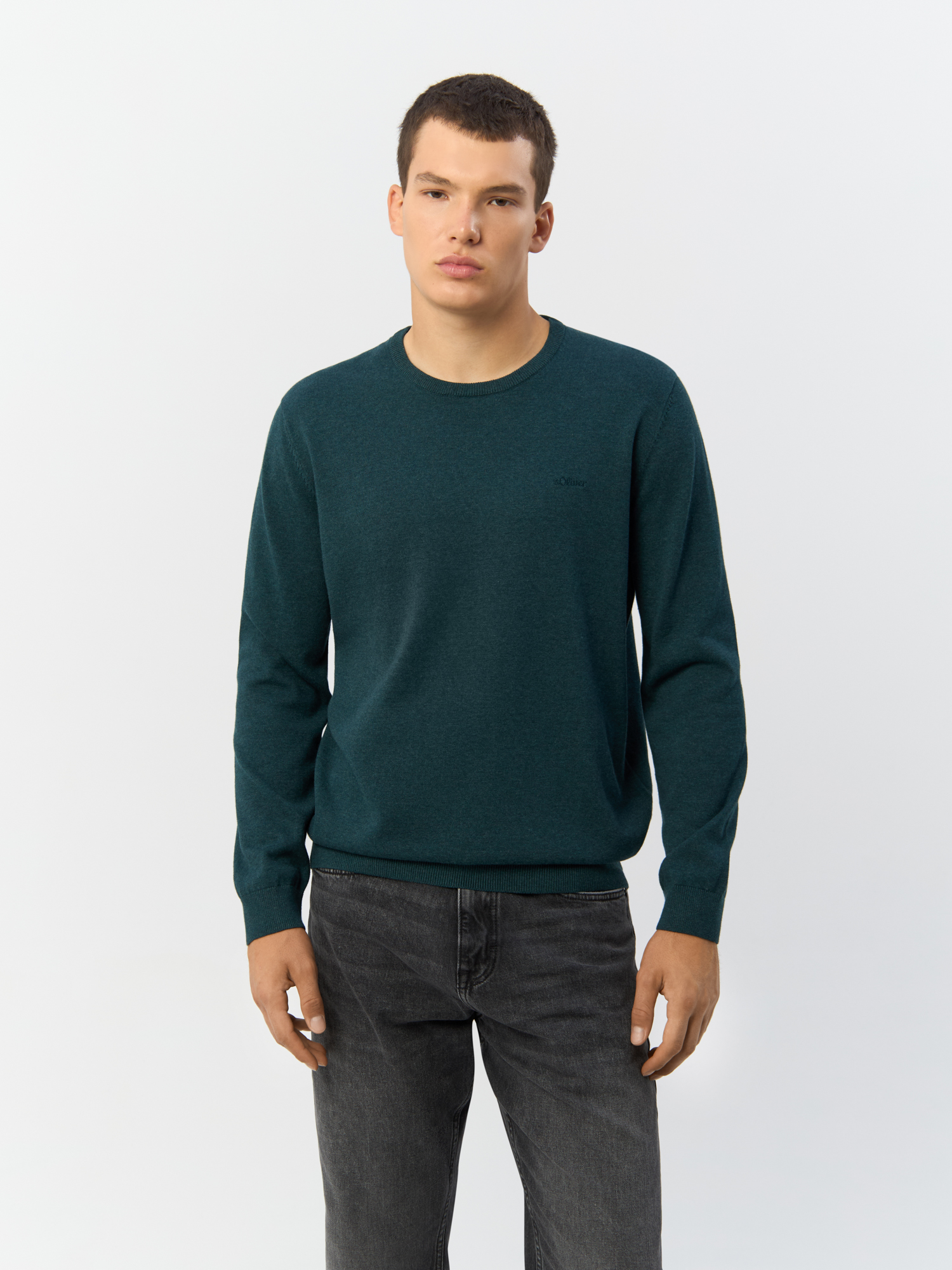 

Джемпер мужской QS by s.Oliver 2143280/67W0 зеленый M, 2143280