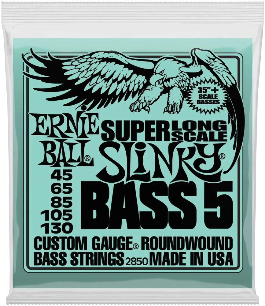 

Струны ERNIE BALL 2850 Nickel Wound Super Long Scale Slinky 45-130 для 5 струнной бас-гита