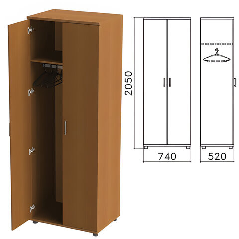 Шкаф для одежды Монолит 740х520х2050 мм цвет орех гварнери ШМ503 26386₽
