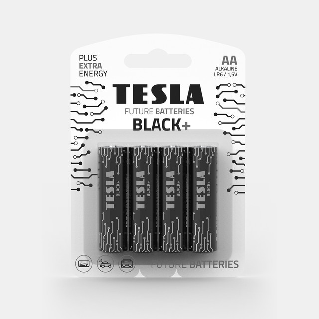 

Батарейки TESLA ENERGY AA BLACK, алкалиновые, 4шт, 410000005