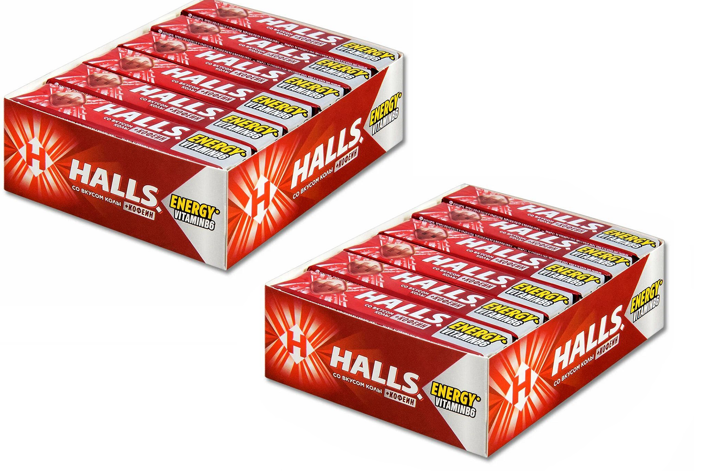 

Леденцы Halls Кола и кофеин, 12 шт х 2 упаковки