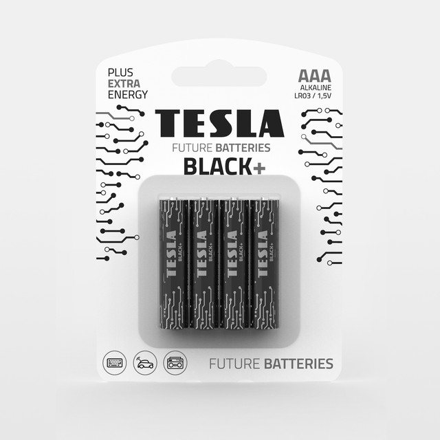 

Батарейки TESLA ENERGY AAA BLACK, алкалиновые, 4шт, 410000006