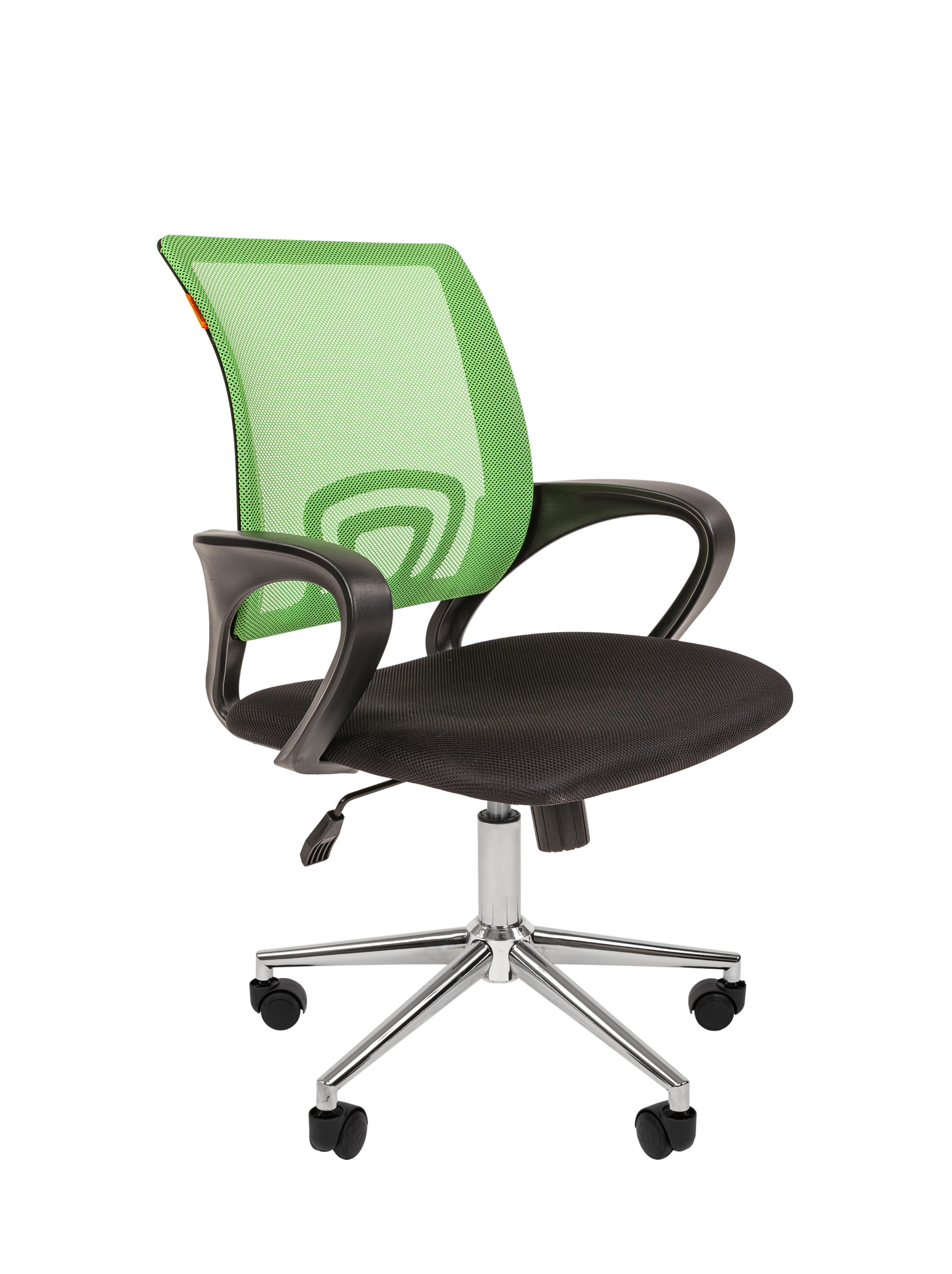 фото Компьютерное кресло chairman 696 хром, черно-зеленый