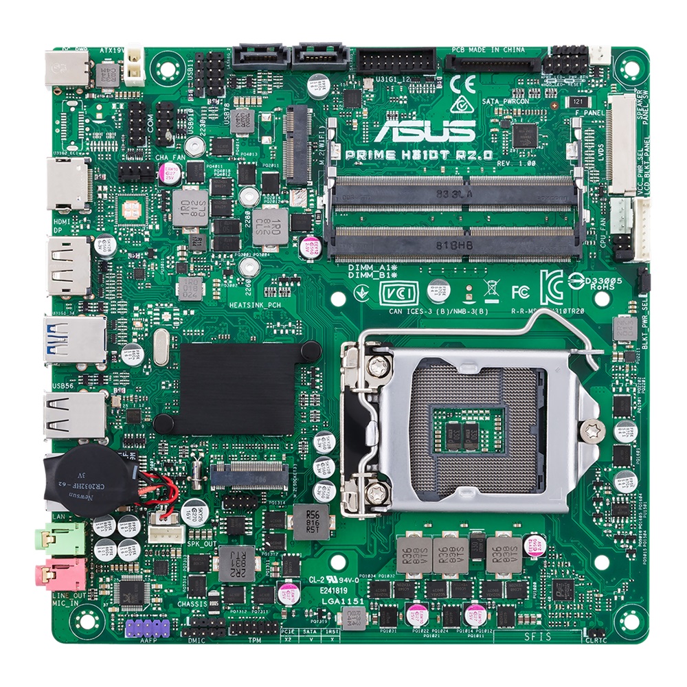 фото Материнская плата asus prime h310t r2.0