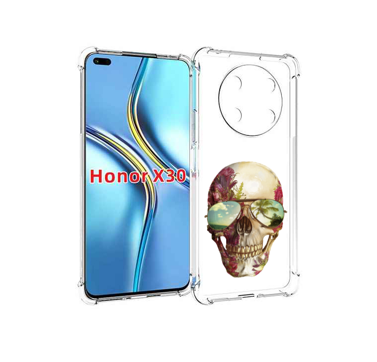 

Чехол MyPads Череп с очками для Honor X30 / Magic4 Lite 5G, Прозрачный, Tocco