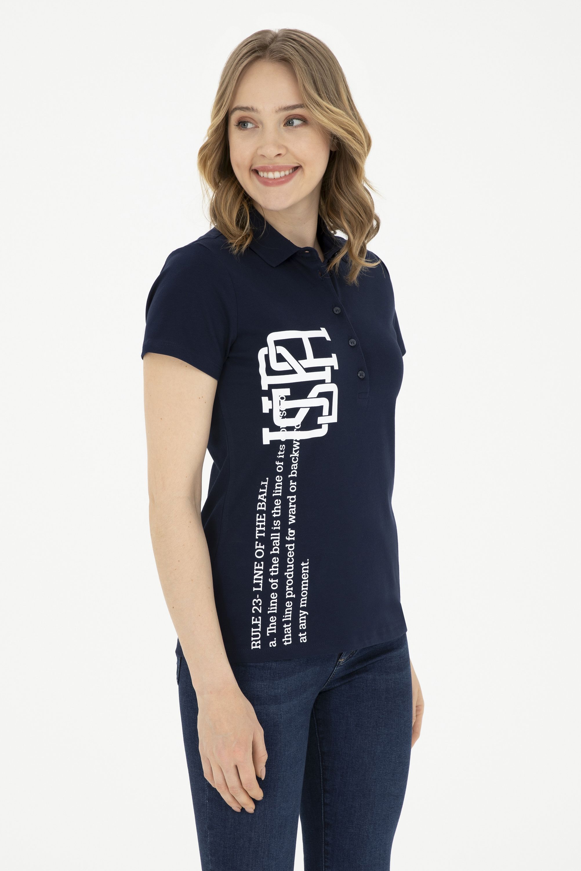 

Футболка женская US Polo Assn G082GL0110GOZDE синяя L, Синий, G082GL0110GOZDE
