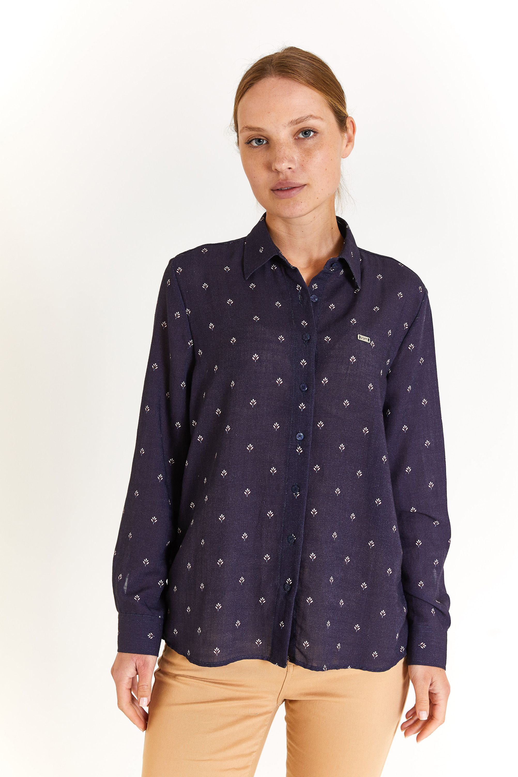 

Рубашка женская U.S. POLO Assn. G082GL0040LEUK синяя 32, Синий, G082GL0040LEUK