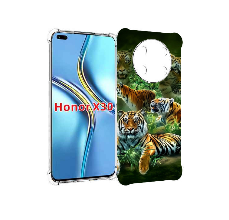 

Чехол MyPads Тигры для Honor X30 / Magic4 Lite 5G, Прозрачный, Tocco
