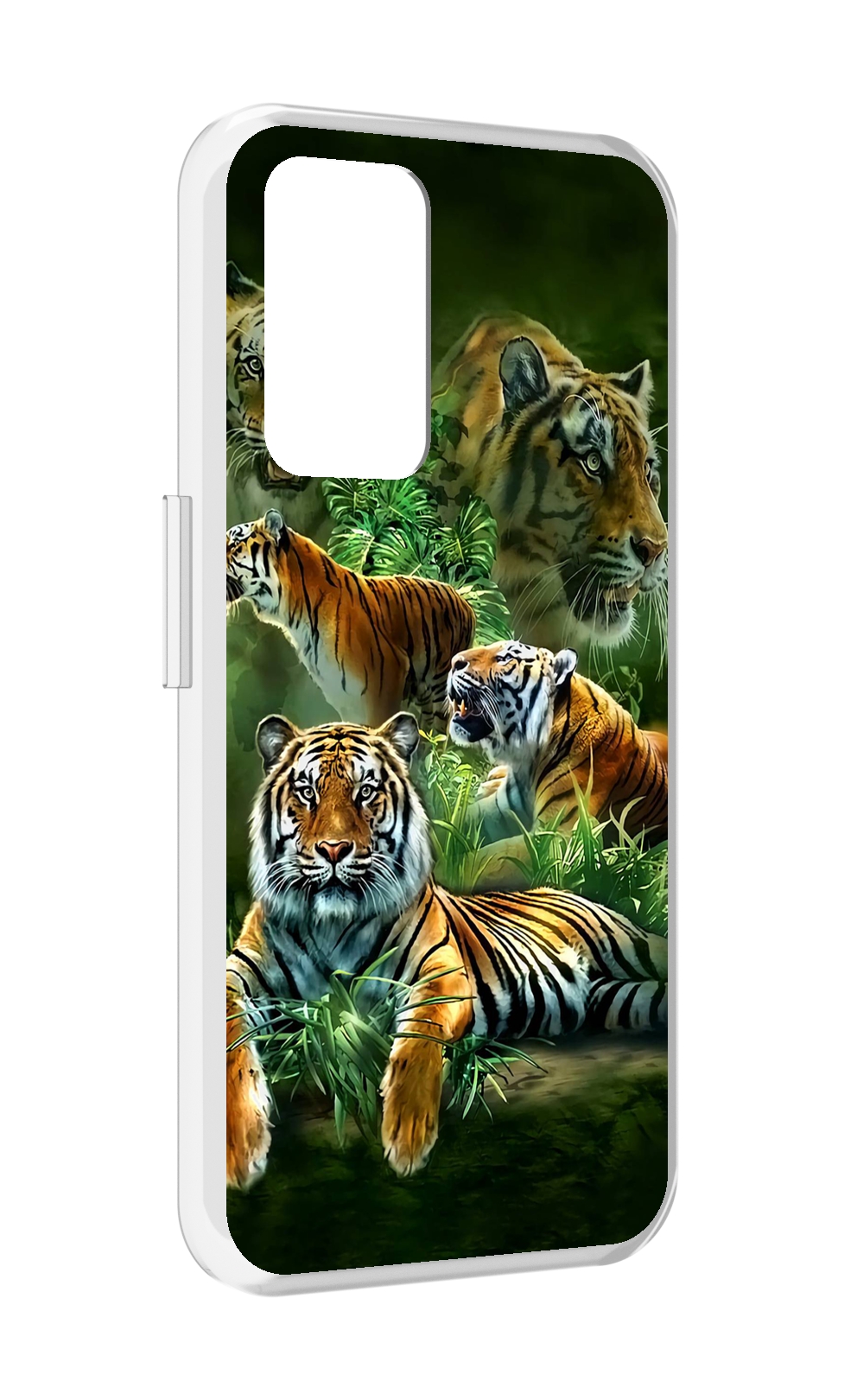 

Чехол MyPads Тигры для Realme GT Neo3T, Прозрачный, Tocco