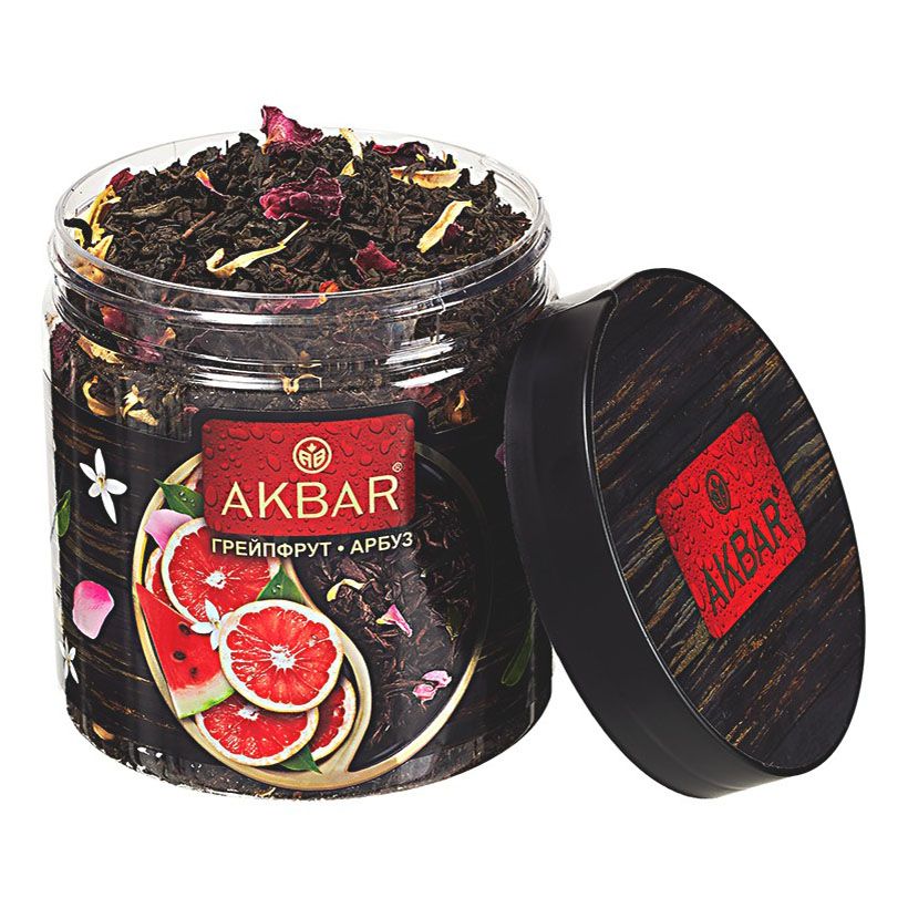 

Чай черный Akbar грейпфрут и арбуз листовой 100 г
