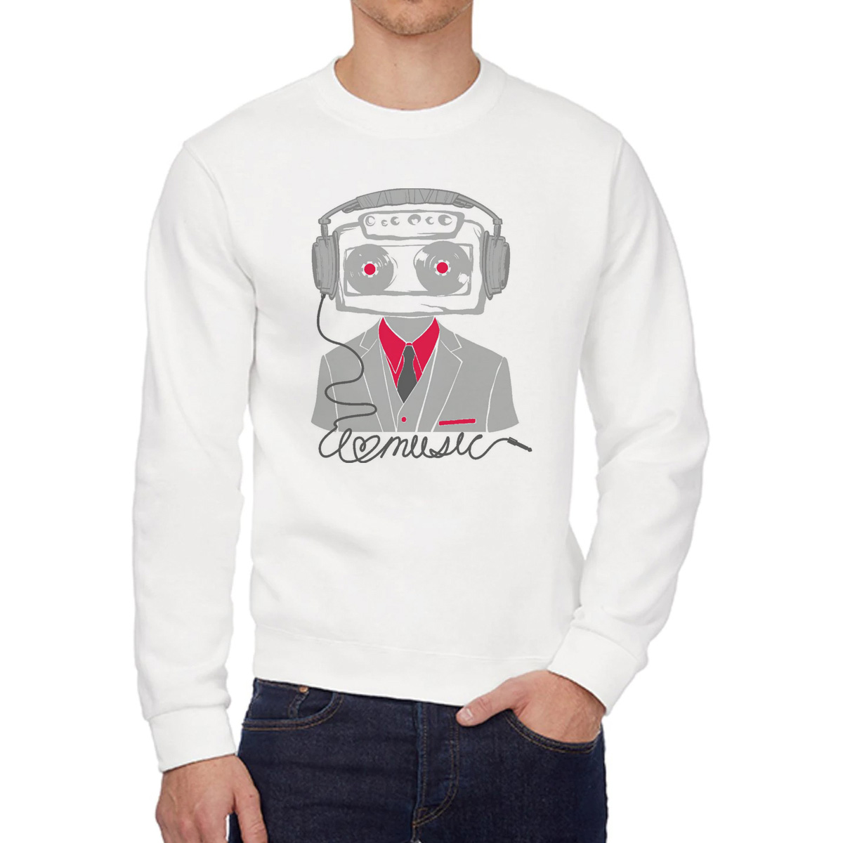 

Свитшот унисекс CoolPodarok W0114275 белый 48 RU, W0114275