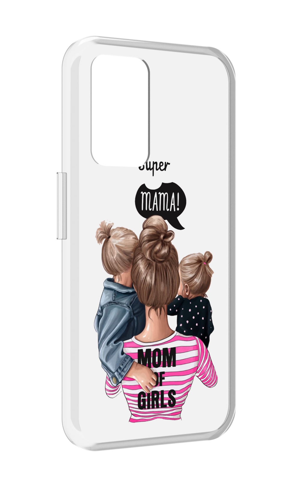 

Чехол MyPads Супер-мама-2 женский для Realme GT Neo3T, Прозрачный, Tocco