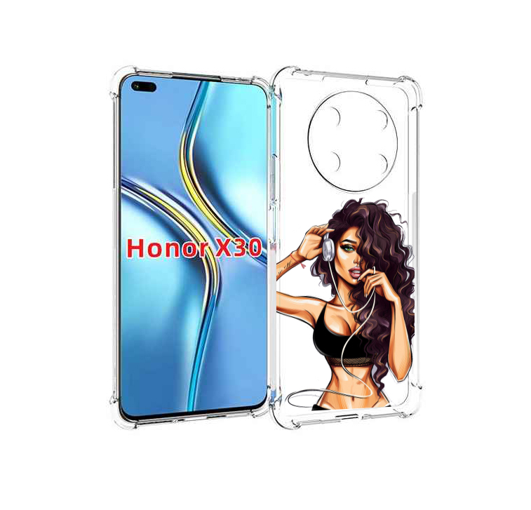

Чехол MyPads Спортивная-девушка женский для Honor X30 / Magic4 Lite 5G, Прозрачный, Tocco
