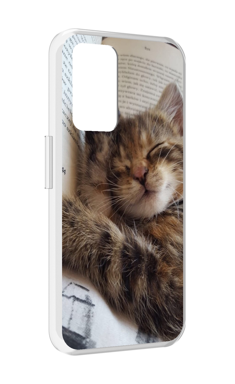 

Чехол MyPads Спящий-котенок для Realme GT Neo3T, Прозрачный, Tocco
