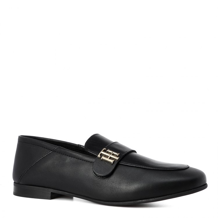 фото Женские полуботинки tommy hilfiger th essentials leather loafer fw0fw05786 черный р.37 eu