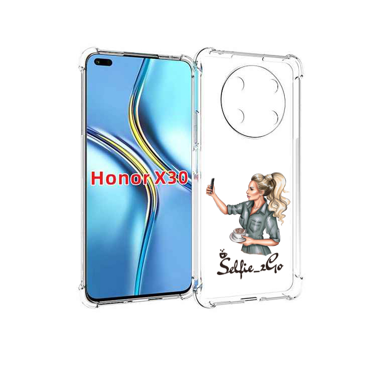 

Чехол MyPads Селфи-девушка женский для Honor X30 / Magic4 Lite 5G, Прозрачный, Tocco