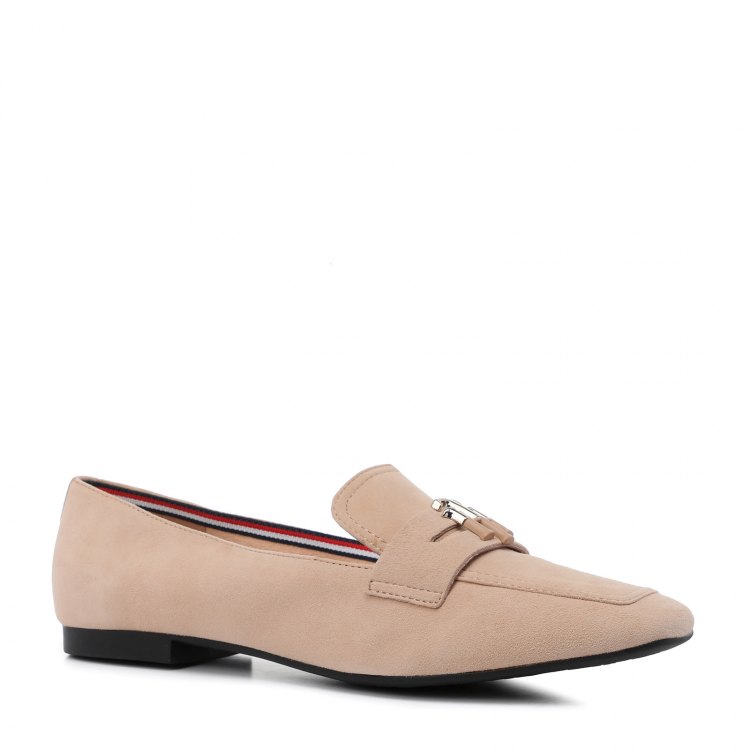 фото Женские полуботинки tommy hilfiger essential hardware loafer fw0fw05645 бежевый р.39 eu