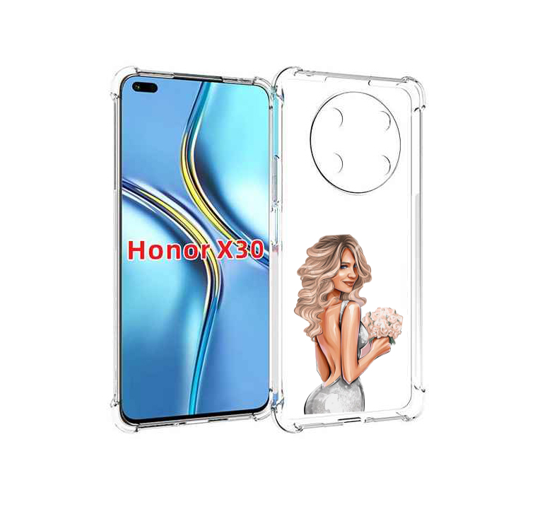 

Чехол MyPads Роскошное-платье женский для Honor X30 / Magic4 Lite 5G, Прозрачный, Tocco