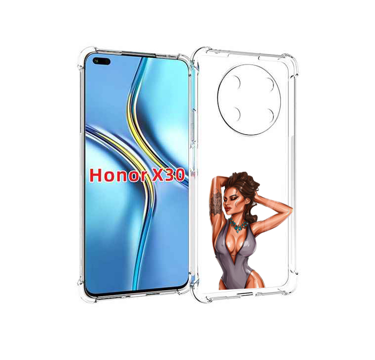 

Чехол MyPads Роскошная-девушка женский для Honor X30 / Magic4 Lite 5G, Прозрачный, Tocco