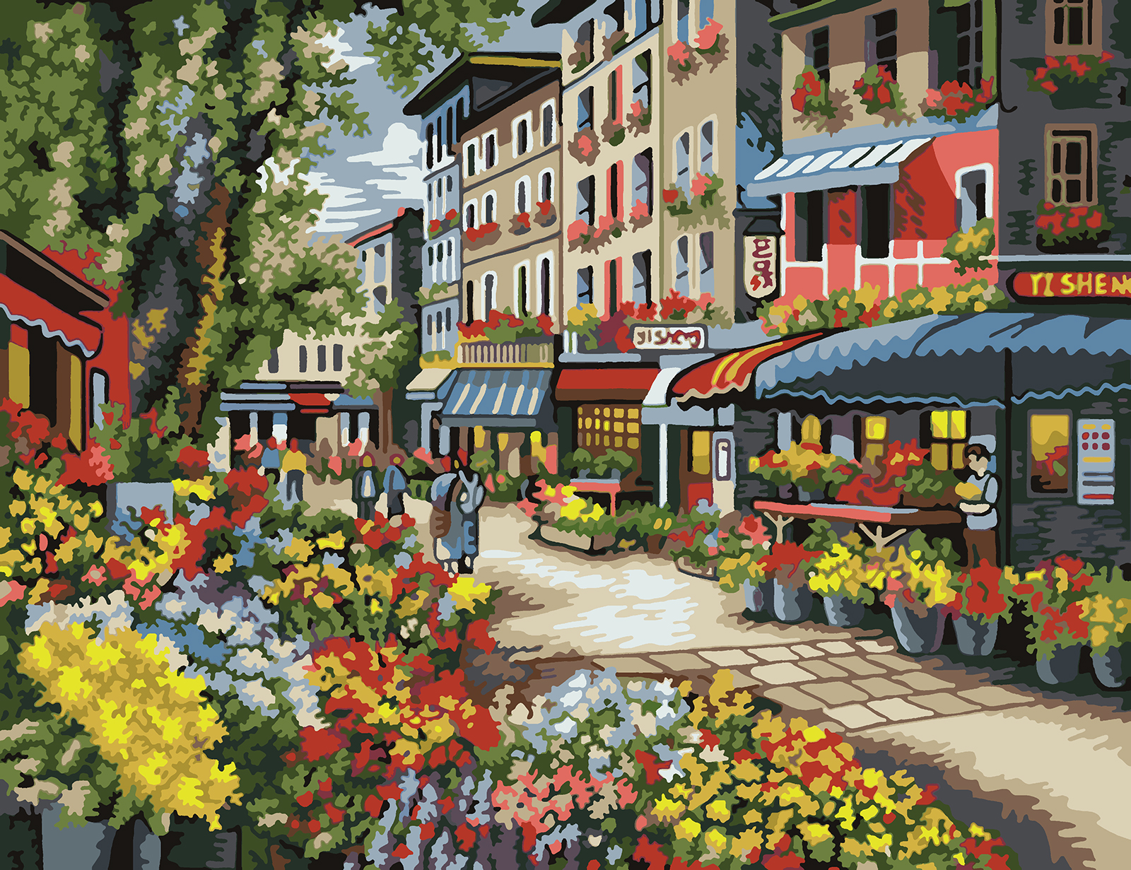 

Картина по номерам Красиво Красим Цветочный рынок, 50 х 80 см, Цветочный рынок