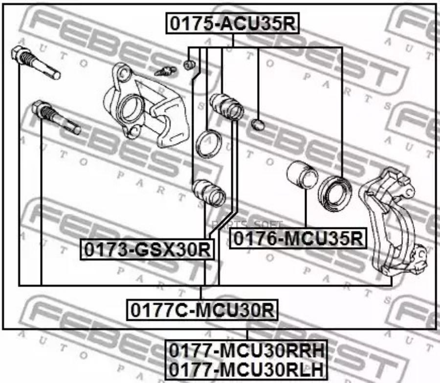 

Скоба заднего тормозного суппорта (комплект) TOYOTA 0177CMCU30R