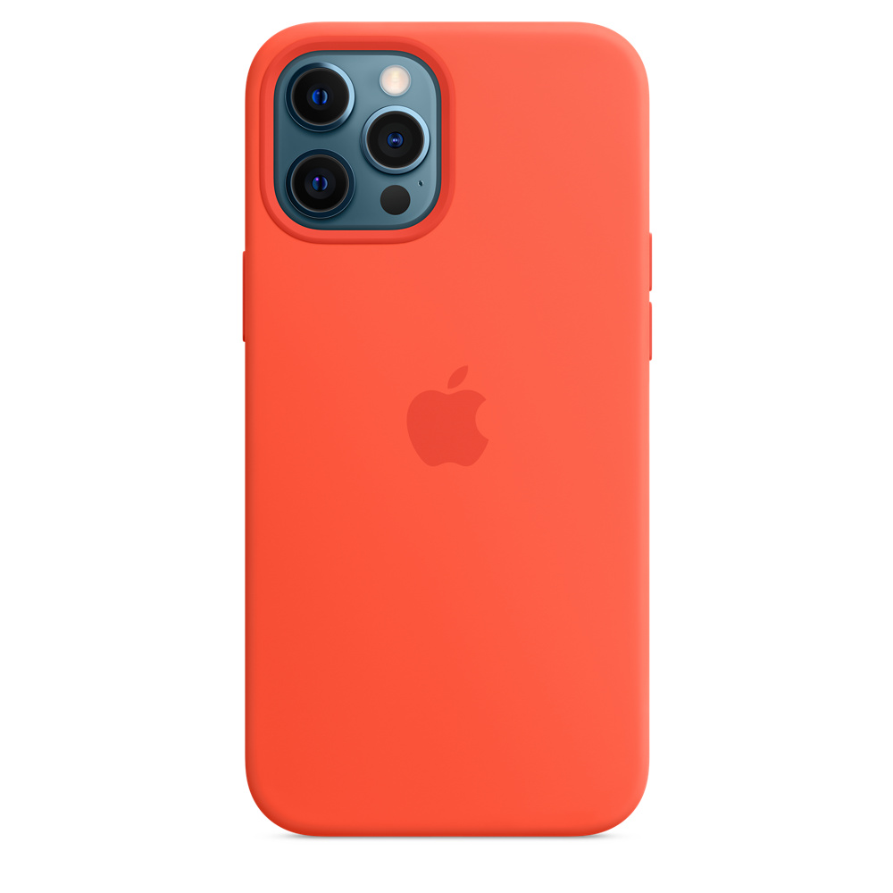 фото Оригинальный чехол apple для iphone 12 pro max silic. magsafe electric orange (mktx3ze/a)
