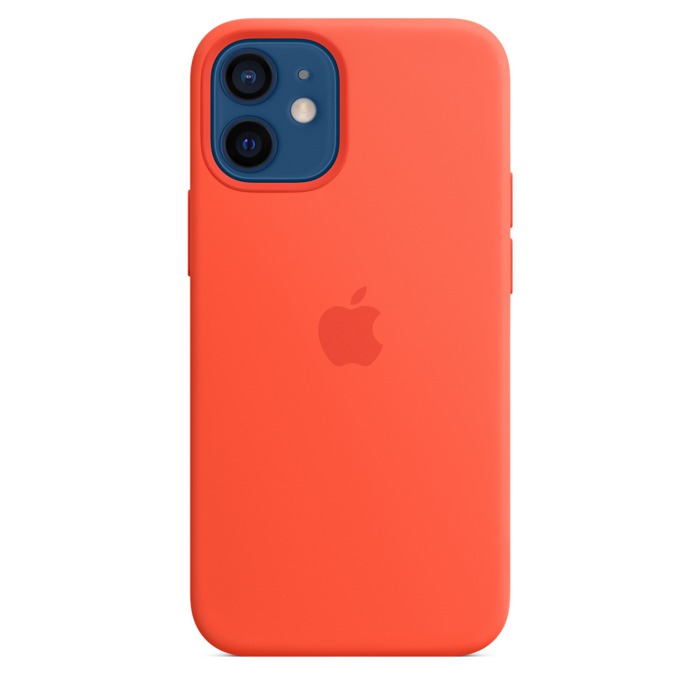 фото Оригинальный чехол apple для iphone 12 mini silicone magsafe electric orange (mktn3ze/a)