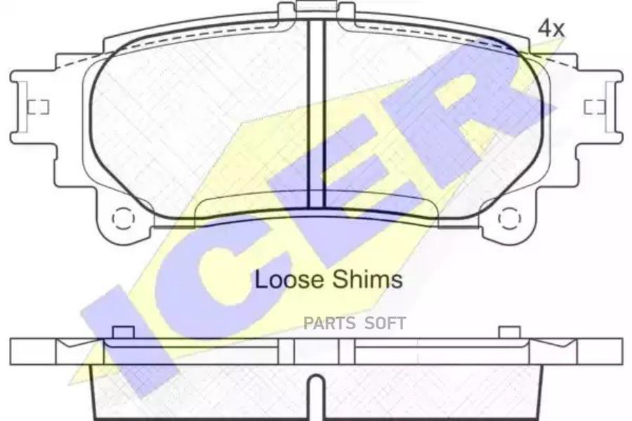 

Тормозные колодки ICER дисковые для Lexus Rx350 2009- 181983