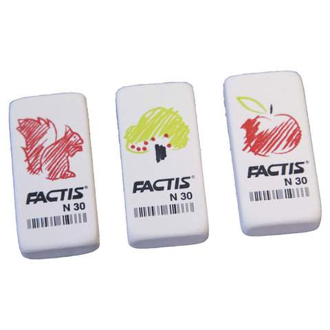 

Ластик FACTIS "N", арт. 228006 - (30 шт.), Белый