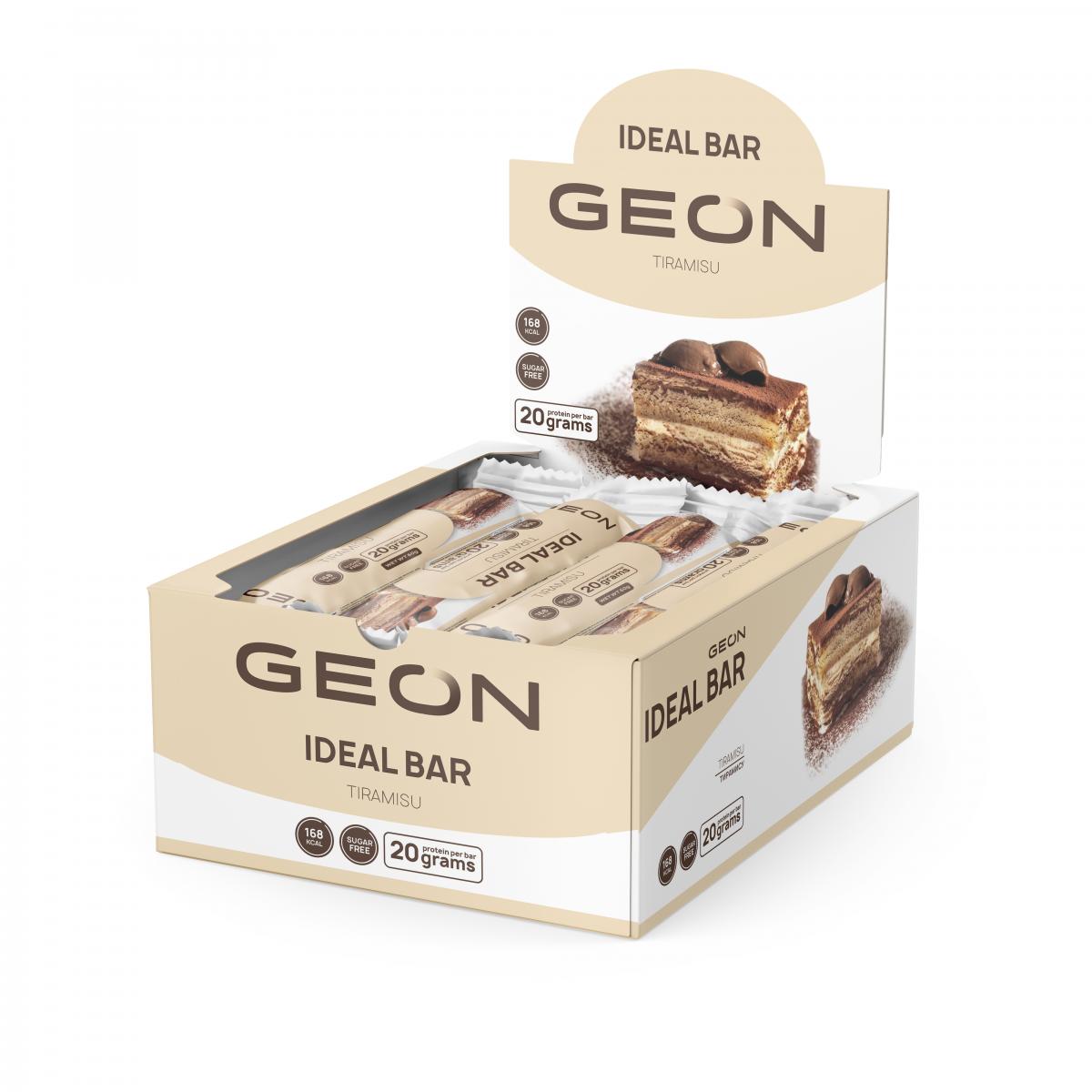 фото Протеиновые батончики geon idealbar тирамису, 33% белка (60г х 20шт.)