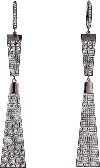 

Серьги из серебра Джей Ви MPE-93, фианит, MPE-93