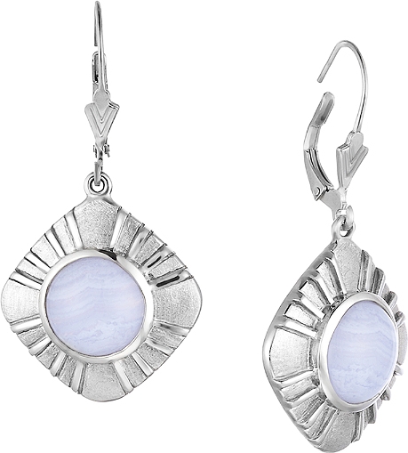 

Серьги женские из серебра Джей Ви NER221, агат, NER221