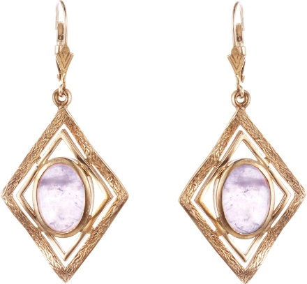 

Серьги женские из серебра Джей Ви NER287, аметист, NER287