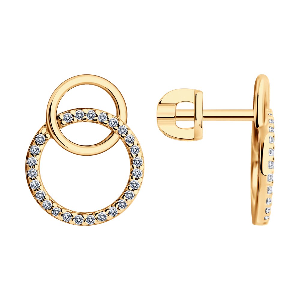 

Серьги из серебро SOKOLOV 93022438, фианит, 93022438