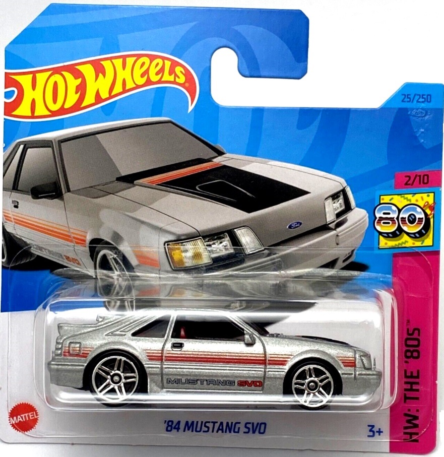 

Машинка базовой коллекции Hot Wheels 84 MUSTANG SVO серебристый 5785 HKG80