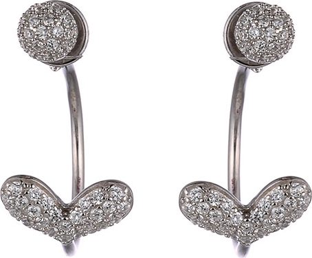 

Серьги женские из серебра Джей Ви JH0108E, фианит, JH0108E