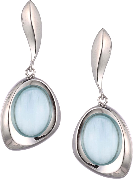 

Серьги женские из серебра Джей Ви SE0436, стекло, SE0436