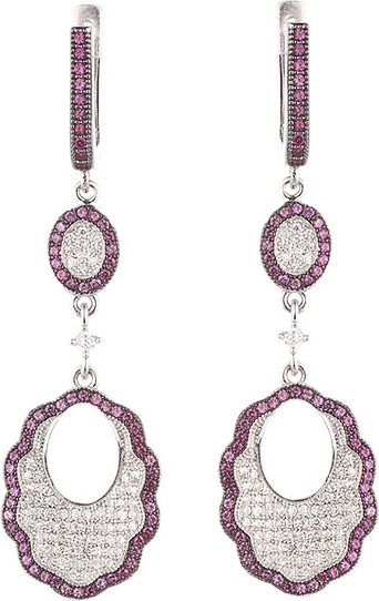 

Серьги женские из серебра Джей Ви GE10247A, фианит, GE10247A