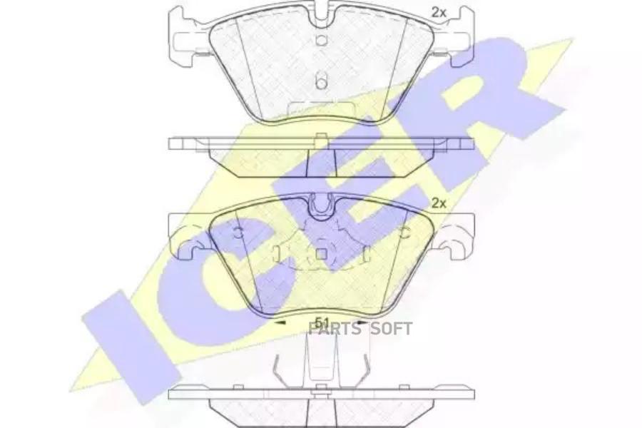 

Тормозные колодки ICER 182002