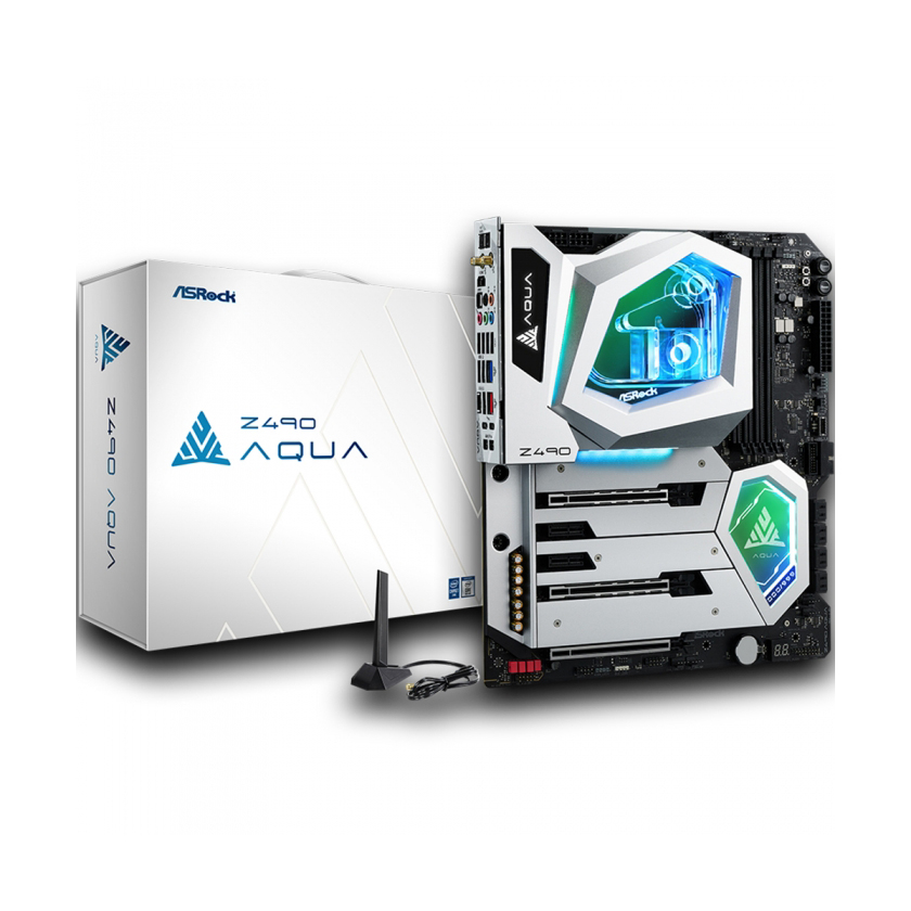 фото Материнская плата asrock z490 aqua