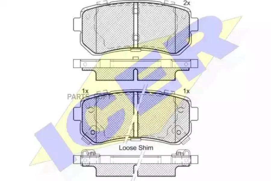 

Комплект тормозных колодок ICER 181955