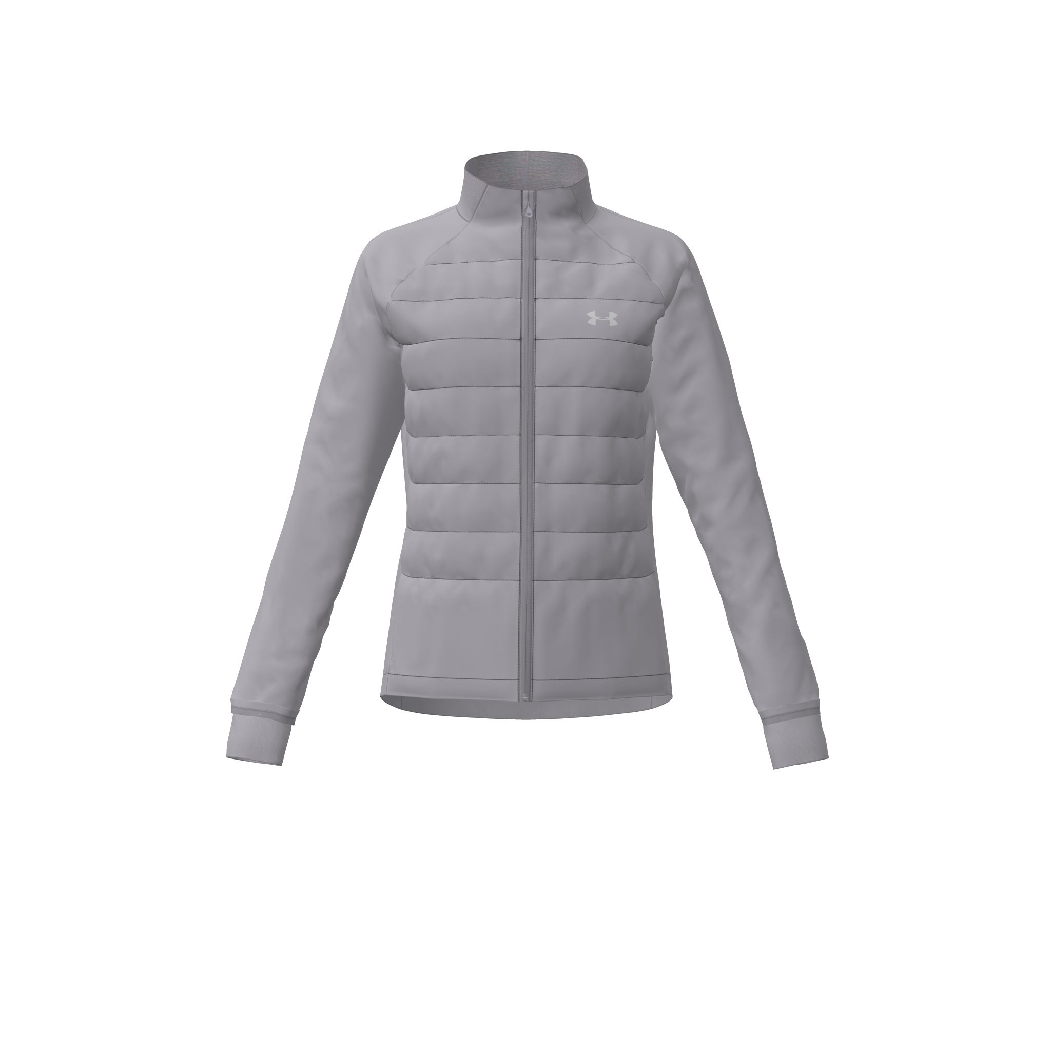 фото Спортивная куртка унисекс under armour run insulate hybrid jkt серая s/m