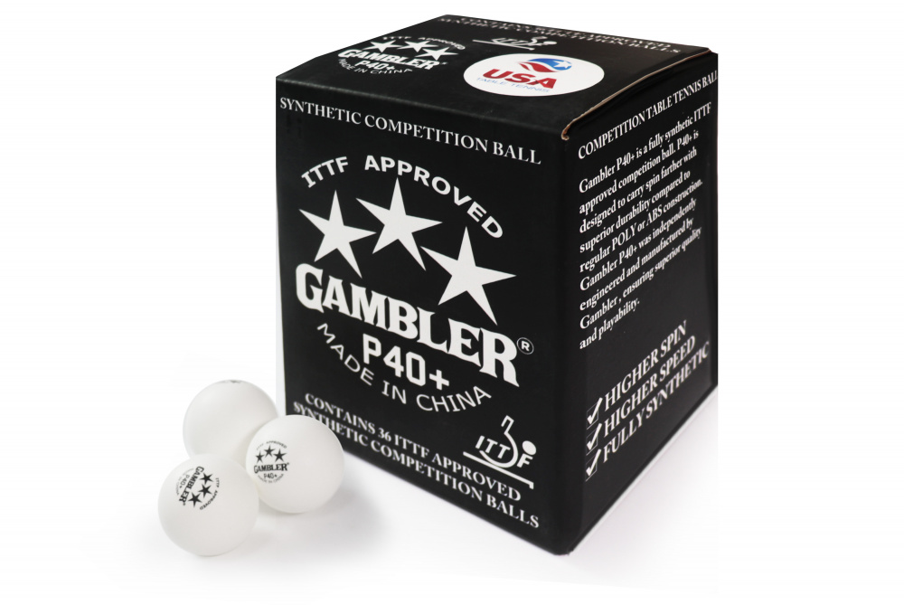 

Мячи для н/т GAMBLER P40+ BALL - 36 PACK, Белый