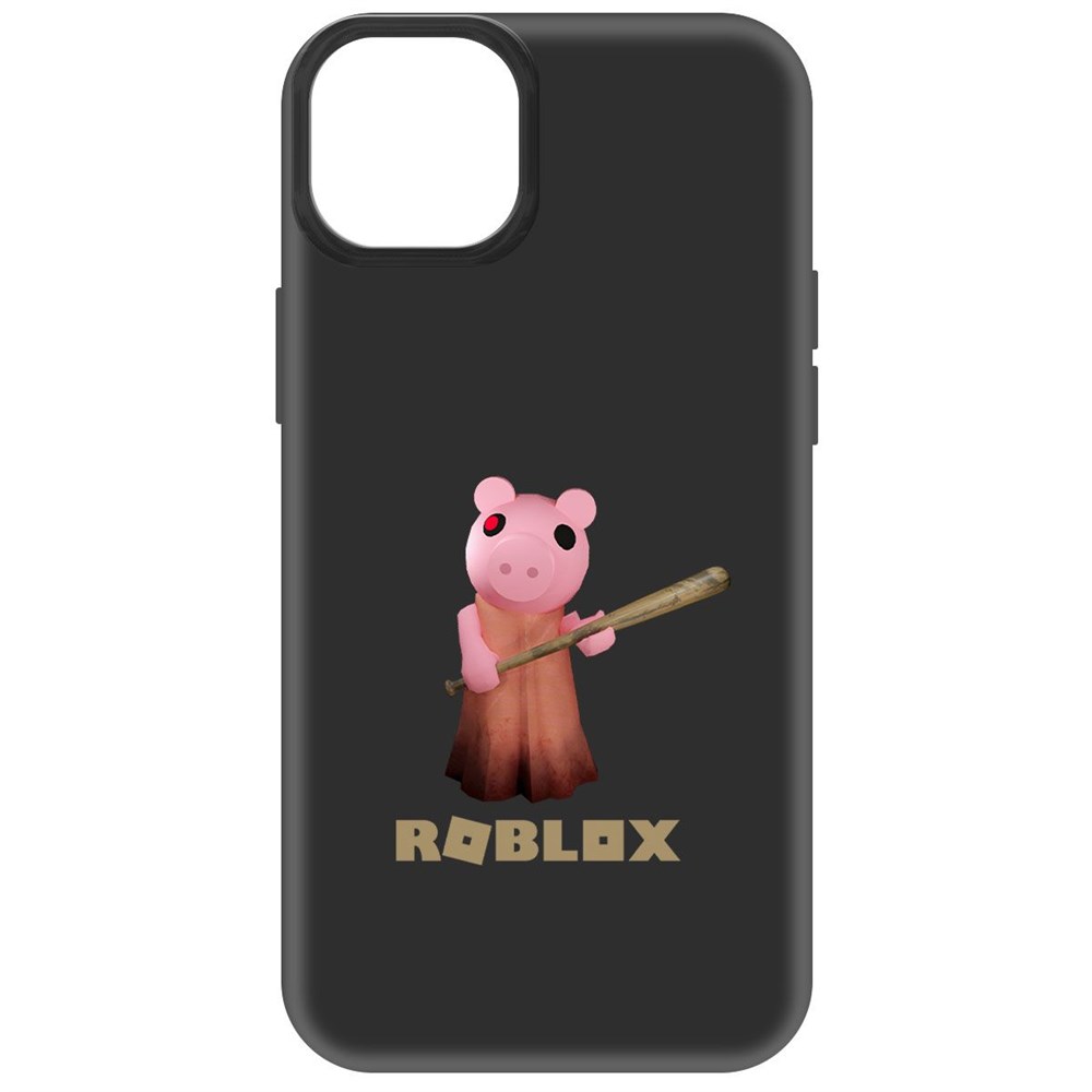 

Чехол-накладка Софт Roblox-Пигги для iPhone 14 Plus, Черный